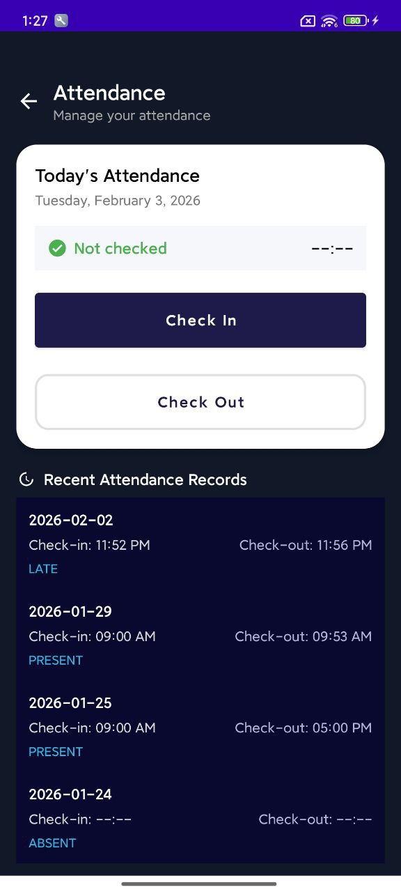 Attendance Screen